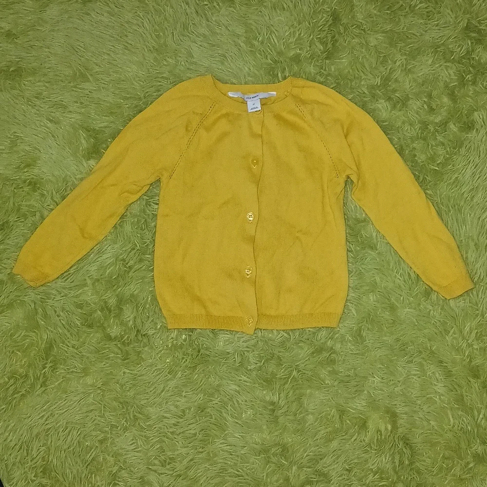 Old Navy Toddler‎ girls Mustard Yellow cardigan Size 3T